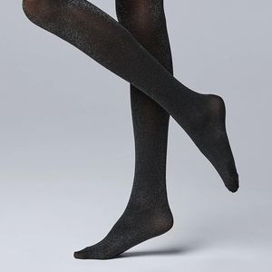 Black glitter tights